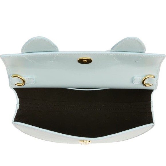 ❄️❄️✨ YUZEFI Pretzel Bag Tiffany Blue Leather Crossbody✨ Made in Spain - Picture 4 of 12